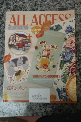 Anita Goodesign ALL ACCESS VIP Club SEPTEMBER 2020 Embroidery PAPER BOOK and CD