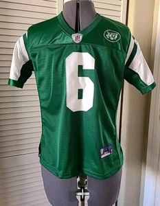 New York Jets #6 Mark Sanchez Reebok Jersey Youth Size Medium Green And White - Picture 1 of 7