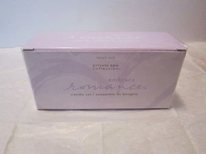 Private Spa Collection Embrace Romance 3 Candles in Set ~ NEW~ Unopened - Picture 1 of 2