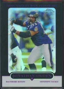 Jonathan Ogden 2005 Topps Cromo Nero Rifrattore 98/100 - Foto 1 di 2