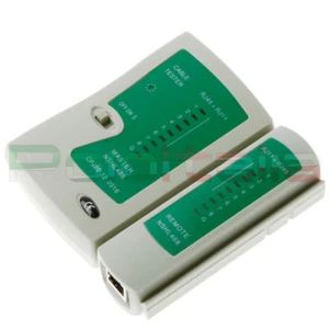 TESTER di Rete ethernet RJ45 / telefono RJ11 per cavo pc internet cable network - Photo 1/7
