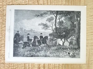 UN GIORNO CON I CANI.STAMPA INCISIONE VINTAGE 1886 HARPER'S 11" x 8"*86 - Foto 1 di 3