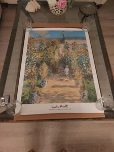 Vintage~Claude Monet~THE ARTIST'S GARDEN AT VETHEUIL 1881~ Litho 23 1/2 X 31 1/2 - Picture 1 of 9
