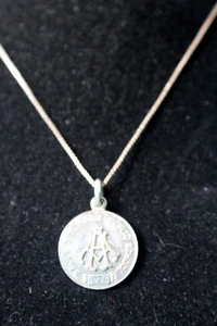 PATTERSON BROS. STERLING 1924 SAULT STE MARIE PUBLIC SCHOOL PENDANT - Picture 1 of 5