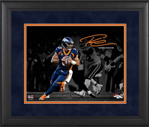 Russell Wilson Denver Broncos Framed 11" x 14" Spotlight Photograph Cover