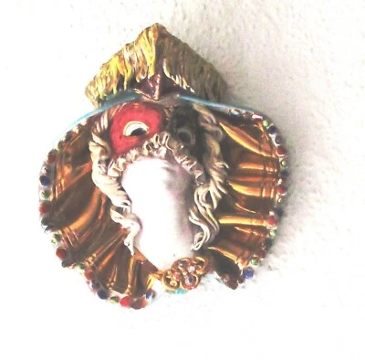 Venezianische Deco Wandmaske aus Ton - Image 1 of 2