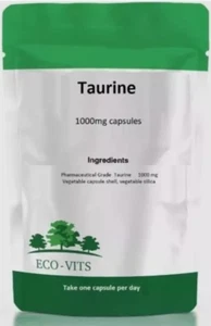 Taurina 1000mg Capsule – Supporto Energia, Salute Cuore e Funzione Muscolare ECOVITS - Foto 1 di 2