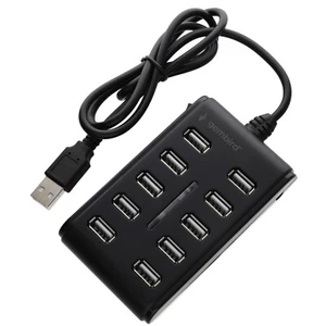 10 Port USB 2.0 HUB für PC oder Laptop mit Überstrom-/Spitzenschutz geschaltet - Bild 1 von 5