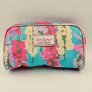 LILY PULITZER for Estee Lauder 8” Floral Hollyhock Cosmetic Make-up Travel Bag - Picture 1 of 5
