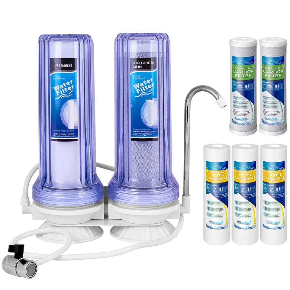 Dual Countertop Water Filtration Unit: and Yearly Supply of Filters - Image 1 of 4