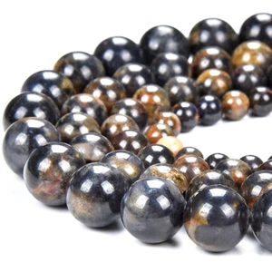 Natural Iolite Gemstone Round 6MM 8MM 10MM 12MM Loose Beads (D490) - Picture 1 of 3