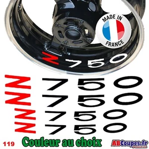 Stickers Jantes Z750 - Decals Autocollants Liseret Kawasaki Z 750 Z750R -119 - Imagen 1 de 5