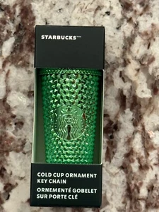 Starbucks Christmas Holiday 2023 Green Bling Keychain Tumbler BNWT - Picture 1 of 3