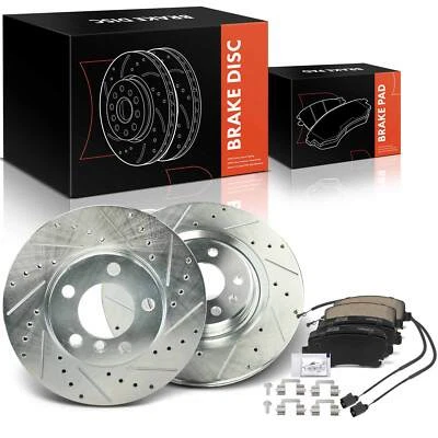 6x Rotores traseros perforados y pastillas de freno de cerámica para Audi S4 2010-2016 S5 2013-2017 Foto 1 de 4