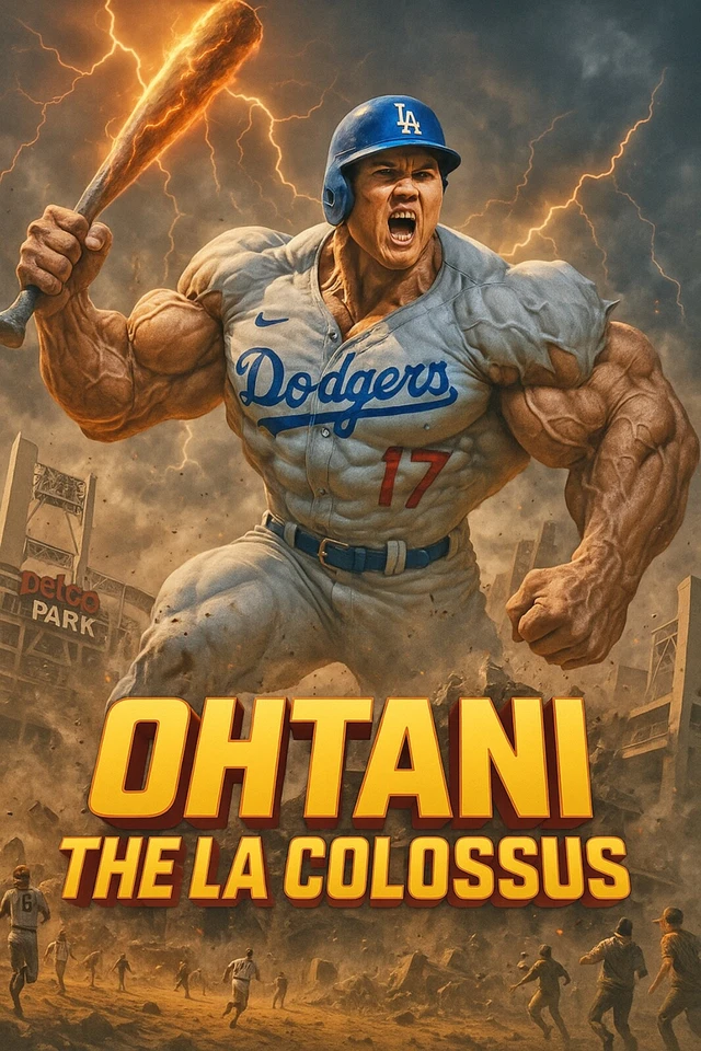 Shohei Ohtani 4x6 glossy photo Los Angeles Dodgers smashing Thru  Padres Stadium - Image 1 of 1