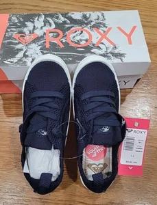 NIB Roxy Bayshore III Knit Shoe Blue Slip On Sneakers Women’s 5.5 BLU - Picture 1 of 8