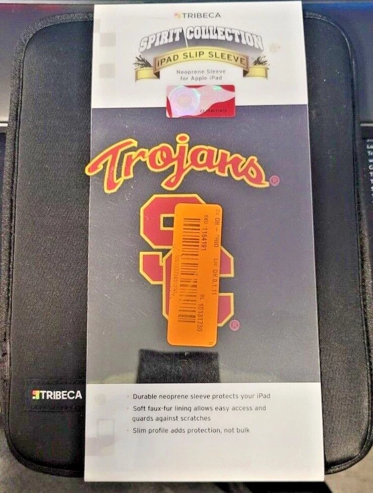 TRIBECA FVA2590 Apple iPad Sleeve with SC Trojans Logo, New, Official - Image 1 of 1