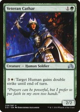 FOIL Veteran Cathar | MtG Magic Shadows over Innistrad | English | Near Mint