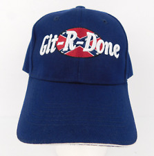 GIT-R-DONE Baseball Cap Blue Hook And Loop Larry The Cable Guy Adjustable Hat