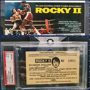 🏆 1979 Rocky II Championship Fight Filming Ticket PSA Carl Weathers Stallone  - Picture 1 of 5