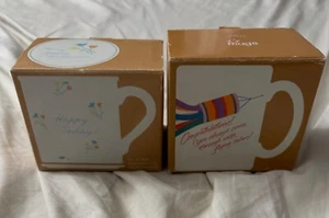 Vintage Hallmark Mug Mates Mugs Congratulations & Happy New Open Box - Picture 1 of 8