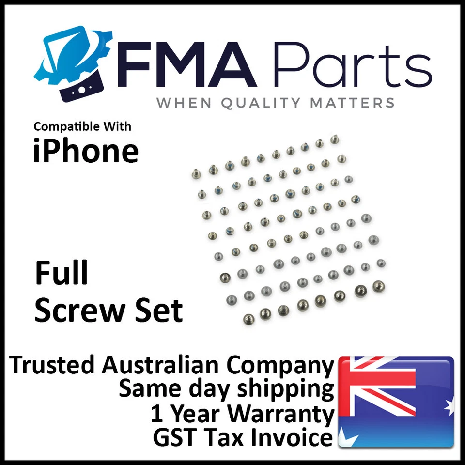 iPhone XS XR X 8 7 Plus 6 6S 5 5S 5C OEM FULL Screws Set Pentalobe Star Tripoint - Image 1 of 1