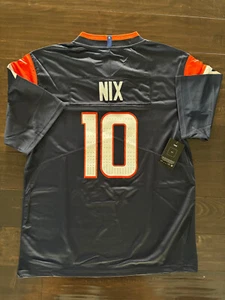 BO NIX #10 DENVER BRONCOS BLUE Men's On Field Jersey Size LARGE - NWT - Picture 1 of 2