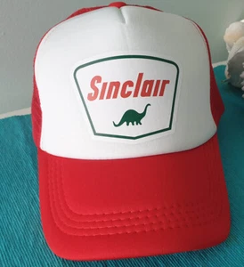 SINCLAIR TRUCKER CAP HAT MESH SNAPBACK VINTAGE PETROLIANA HOT ROD RAT ROD GARAGE - Foto 1 di 2