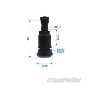 4 x Aluminiumventil Ø 11,3 Metallventile Ventile schwarz - Bild 1 von 1