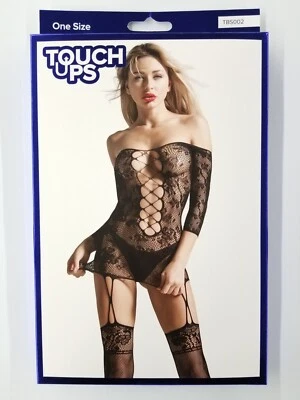 TOUCH UPS 渔网身体袜 均码 黑色 #TBS002 — 第 1/4 张图片