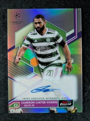 2022-23 Topps Finest UEFA CAMERON CARTER-VICKERS Auto Chrome Refractor #A-CC - Image 1 of 3