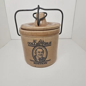 VTG 1985 Win Schuler Collectible Edition Ceramic Crock w/ Lid Clamp Wire Bail - Picture 1 of 5