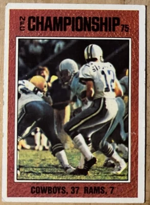 1976 Topps NFC Championship Cowboys/Rams Staubach Card #331 - Image 1 of 2