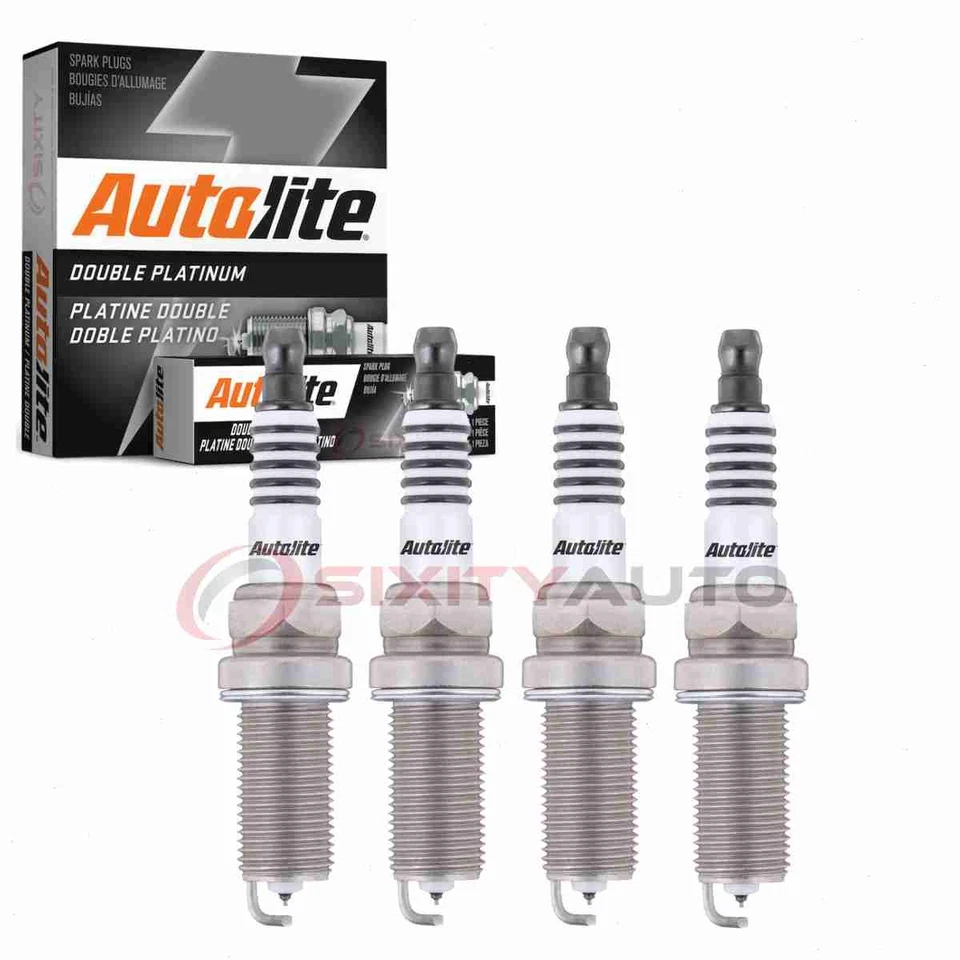 4 pc Autolite Double Platinum Spark Plugs for 2013-2014 Subaru WRX Ignition ip - Image 1 of 4
