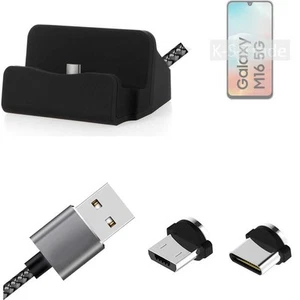 Stacja ładująca do Samsung Galaxy M16 5G + adapter USB typu C i micro-USB - Zdjęcie 1 z 1