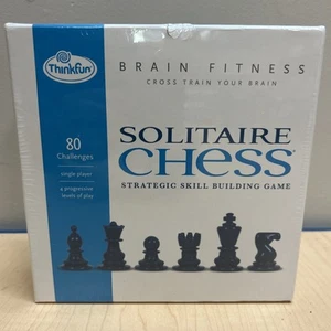 Thinkfun Solitaire Chess Strategic Game Brain Fitness 80 Challenges ~ Sealed - Picture 1 of 2