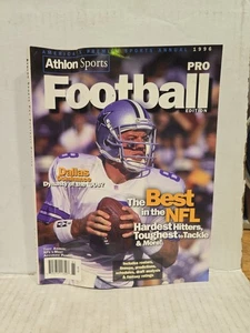 1996 Athlon Football Magazine,Troy Aikman,Emmitt Smith,Michael Irvin,Stats - Picture 1 of 5