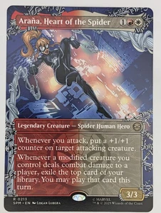 (Regular) Arana, Heart of the Spider (Borderless) (0213) Spider-Man Magic The Gathering casi nuevo - Imagen 1 de 2