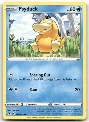Psyduck Pokemon SWSH10: Astral Radiance 028/189 Common NM - Image 1 of 2