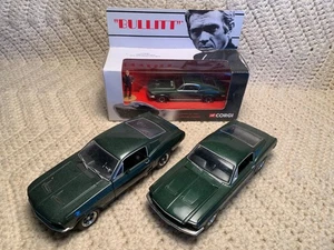 Steve McQueen Lote De 3 Bullitt 68 Mustangs Corgi 1/43 y 1/24 Par Espectacular - Imagen 1 de 24
