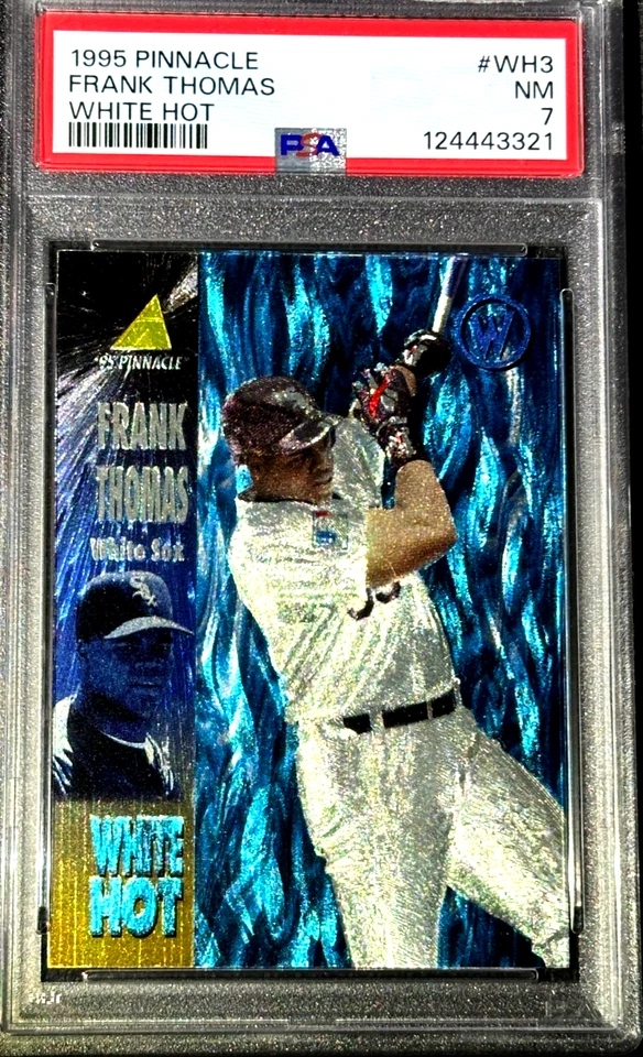 🔥1995 Pinnacle FRANK THOMAS White Hot Insert RARE SSP SP White Sox PSA 7🔥 - Image 1 of 3