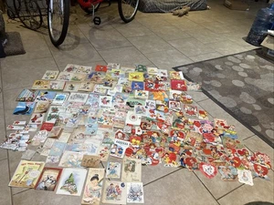 Riesiges Set Vintage Antik Geburtstage Valentinstag Weihnachten Baby Ankunft Einladungen - Bild 1 von 24