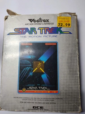Vectrex STAR TREK Vintage Rare Video Game Cartridge WORKS - Image 1 of 4