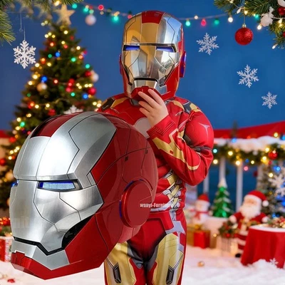 CP-AUTO New Version AUTOKING Iron Man Helmet MK5 1:1 Voice-control Open-close Mask w/LED
