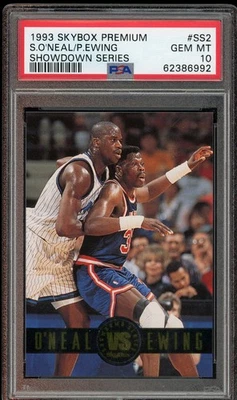 1993 Skybox Premium SHAQUILLE O'NEAL PATRICK EWING Showdown Series PSA 10 GEM - Image 1 of 2