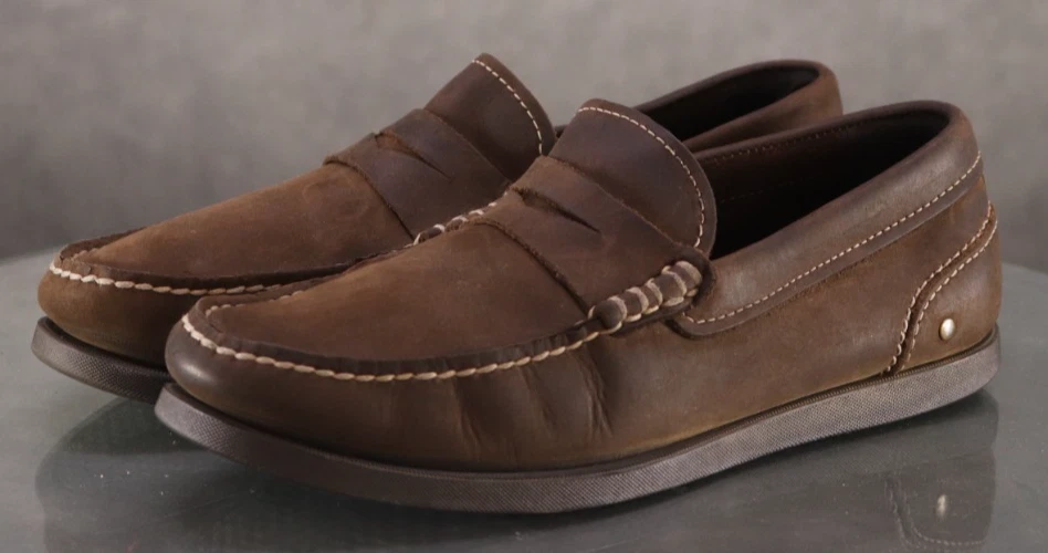 Johnston & Murphy NBL Men's Penny Loafers Shoes Size 9 M Suede Brown - Image 1 of 4