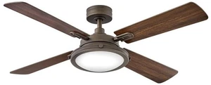 54" Hinkley Collier Matte Bronze LED Indoor Smart Ceiling Fan - Picture 1 of 1