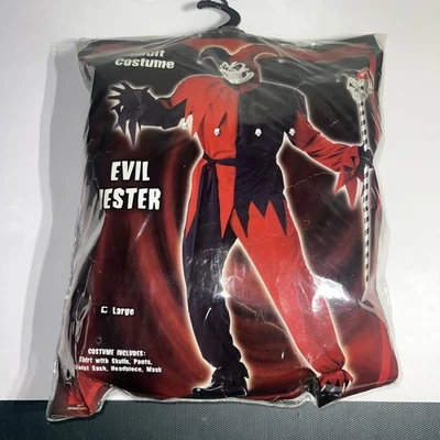 Disfraz de bufón malvado para hombre, grande (usado) completo Foto 1 de 4