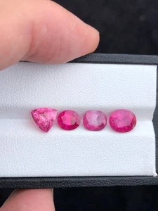 5.6 Carats Natural Pink Tourmaline Faceted Lot - Picture 1 of 9