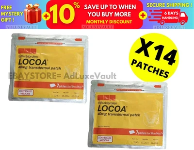 2 Pack (14 Patches) LOCOA 40mg Transdermal Joint Pain Relief - Image 1 of 4